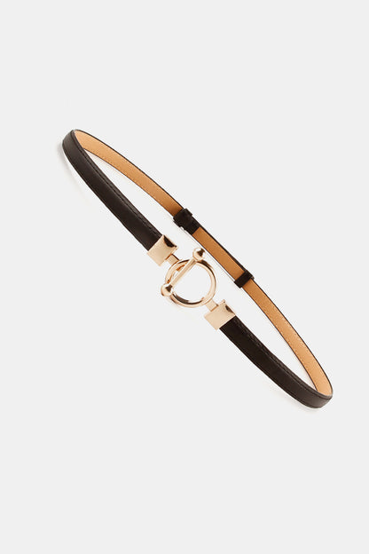 Toggle Buckle Skinny PU Belt Easy Apparels