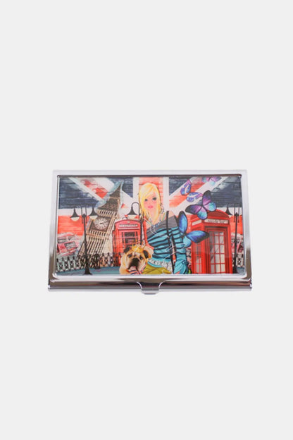 Nicole Lee USA Printed Business Card Case London Girl One Size Easy Apparels