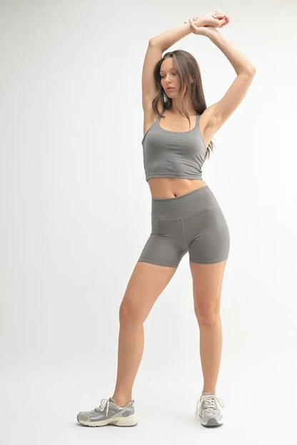 MONO B Venice Cloud Light Crisscross Sports Bra Easy Apparels