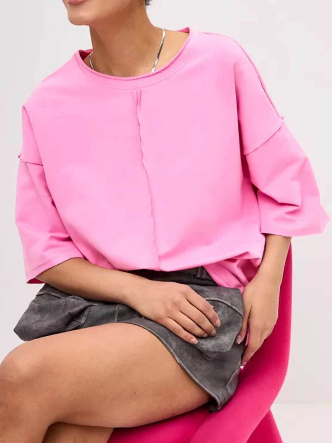 Trendsi Round Neck Half Sleeve T-Shirt