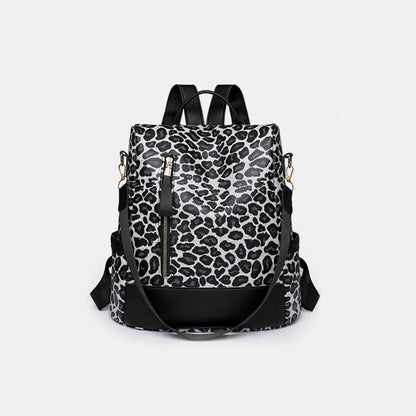 Leopard PU Leather Backpack Bag Easy Apparels