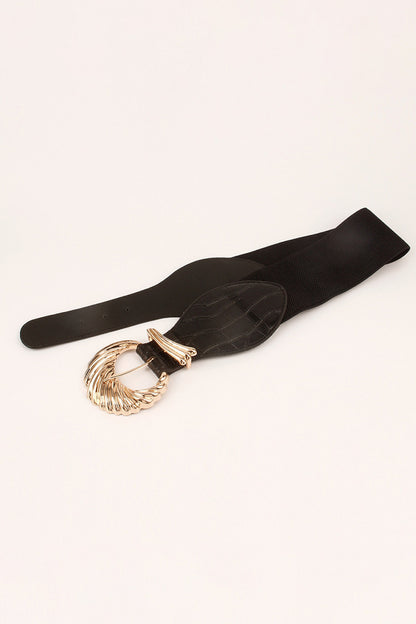 Shell Alloy Buckle Elastic Belt Easy Apparels