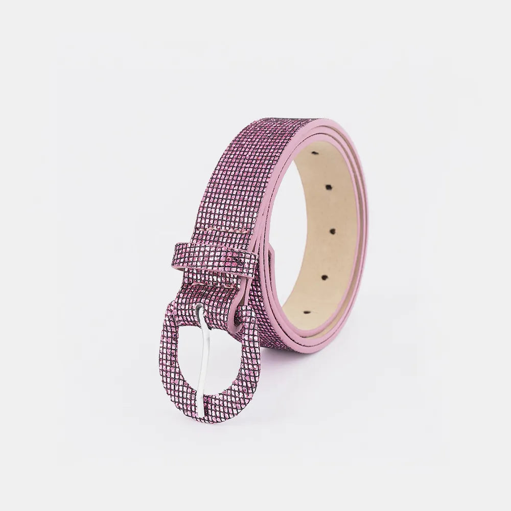 Sequin PU Leather Belt Easy Apparels