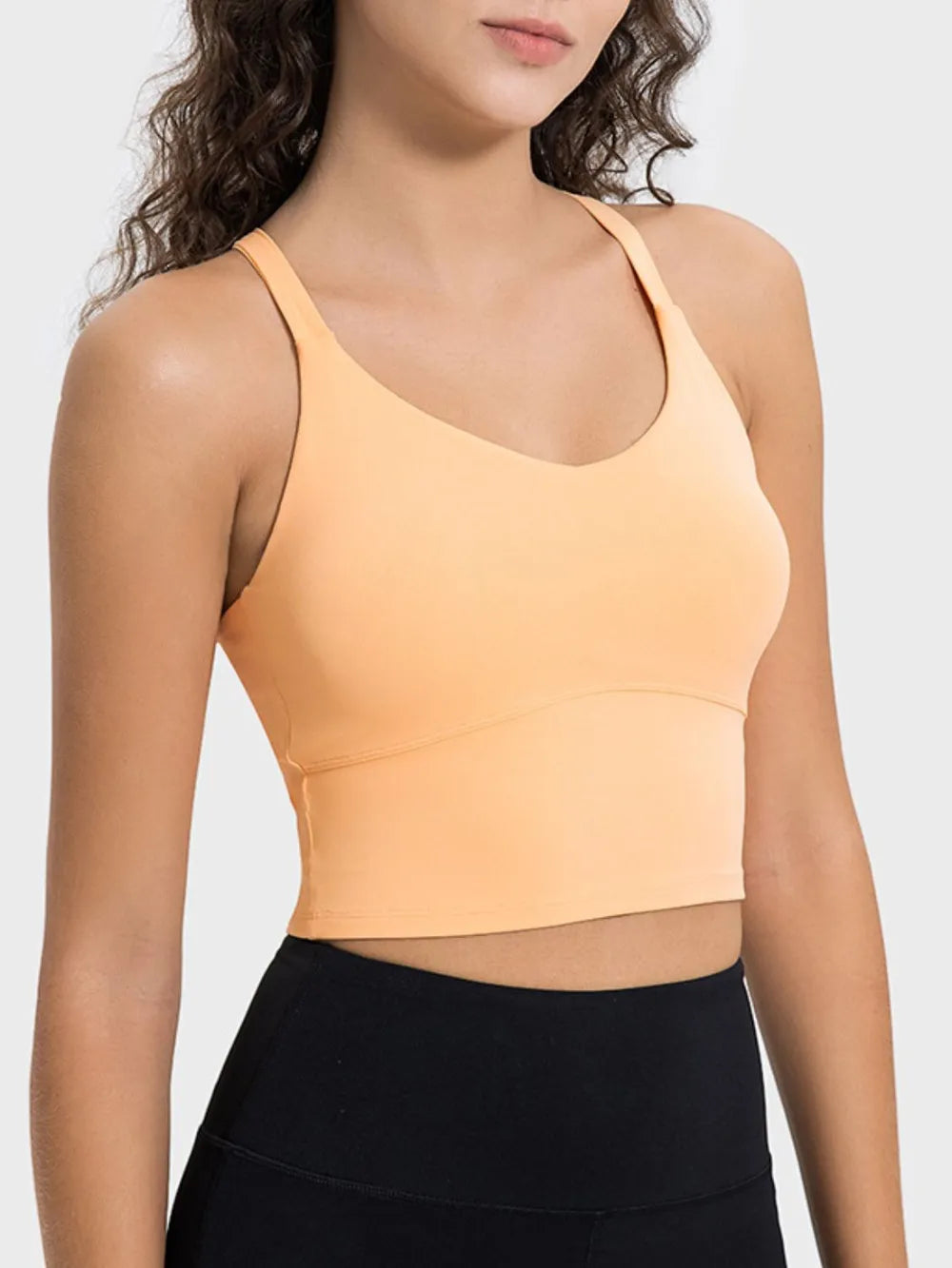 Millennia Crisscross Round Neck Active Tank Easy Apparels