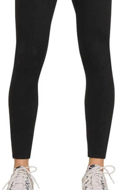Zenana Microfiber Waistband Leggings Easy Apparels