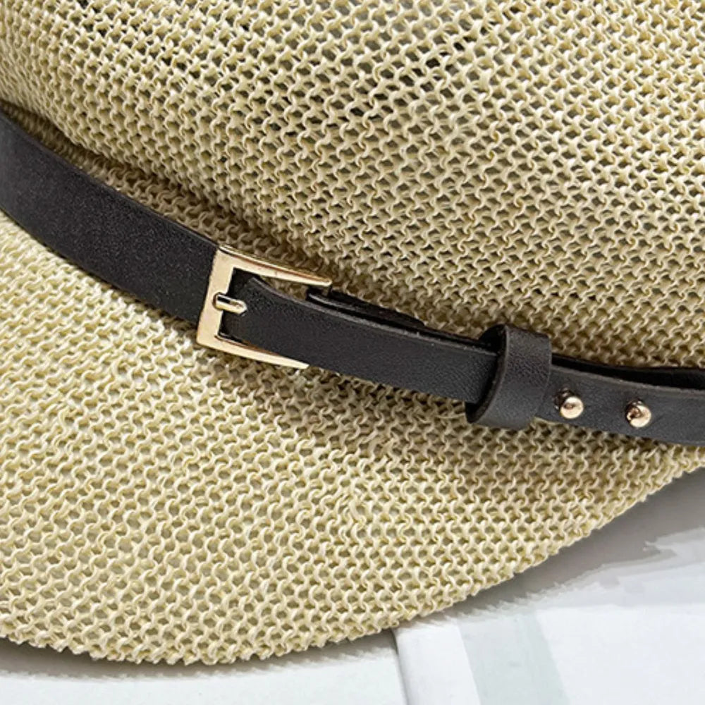 Straw Woven Buckle Hat Easy Apparels