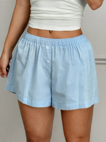 Relaxed Fit Elastic Waist Shorts Easy Apparels