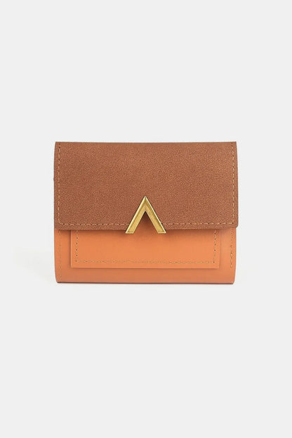 Zenana Compact Trifold Wallet Camel One Size Easy Apparels