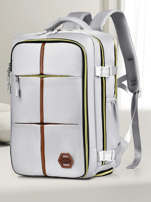Oxford Cloth Multifunction Backpack Bag Light Gray One Size Easy Apparels