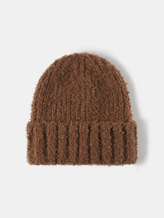 Thermal Teddy Knit Hat Brown One Size Easy Apparels