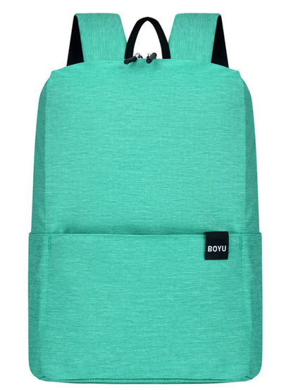 Solid Color Nylon Backpack Bag Gum Leaf One Size Easy Apparels
