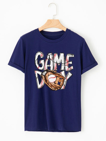 Trendsi GAME DAY Graphic Short Sleeve T Shirt