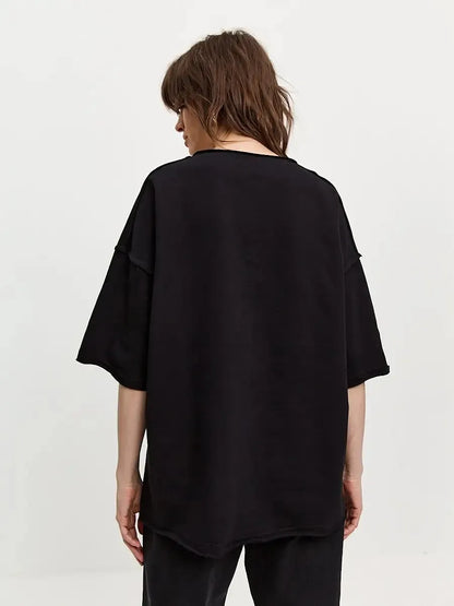 Trendsi Round Neck Half Sleeve T-Shirt