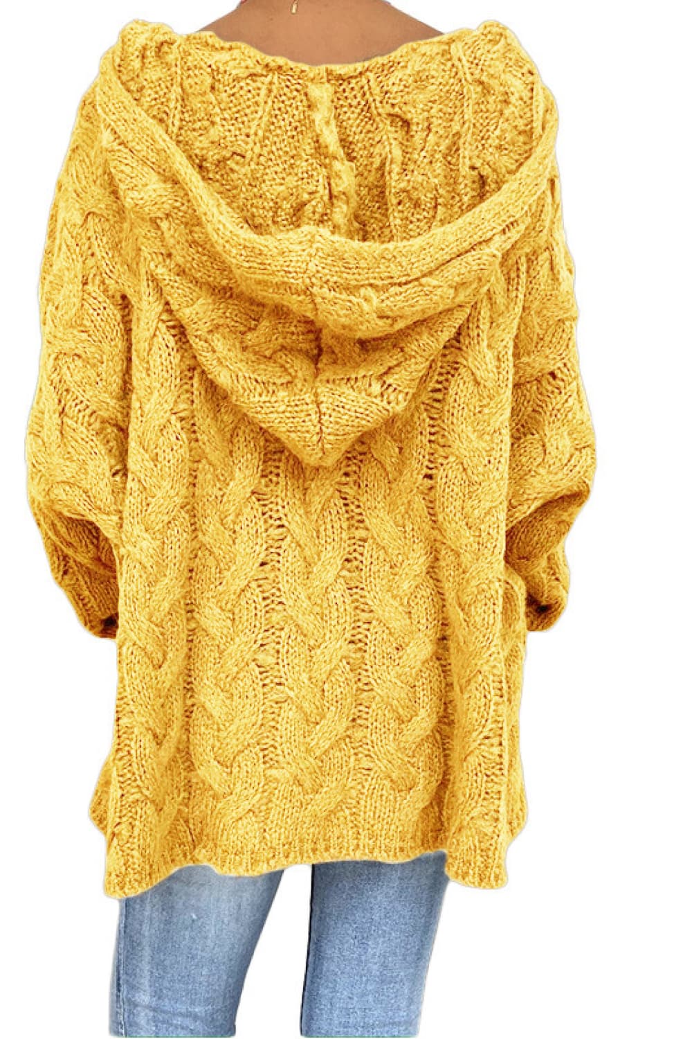 Cable-Knit Hooded Sweater Easy Apparels