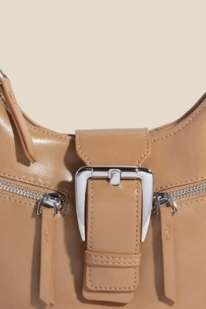 Fame Large Buckle Triple Zipper Hand Bag Easy Apparels