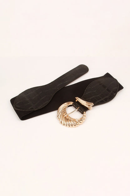 Shell Alloy Buckle Elastic Belt Easy Apparels