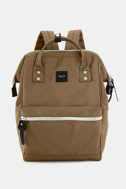 Himawari Water Resistant Canvas Backpack Bag with Side Pockets Khaki One Size Easy Apparels