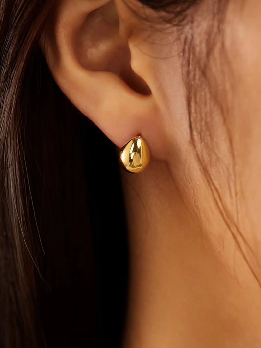 Minimalist Gold Teardrop Stud Earrings Easy Apparels