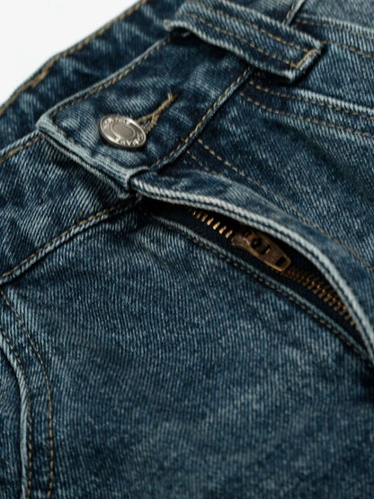 Men's Pearl Embellished Wide Leg Denim Shorts Easy Apparels