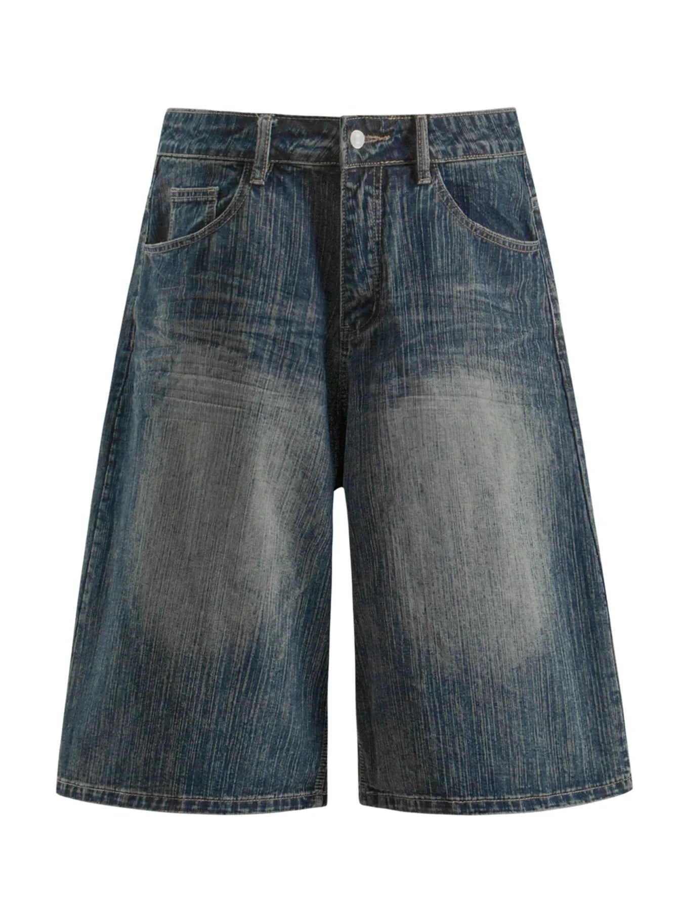 Men's Wide Leg Denim Shorts Blue Easy Apparels