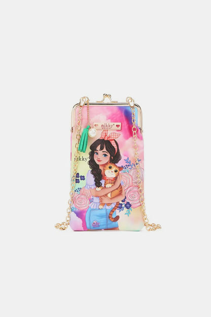 Nicole Lee USA Printed Kisslock Phone and Sunglass Purse Lovely Clara One Size Easy Apparels