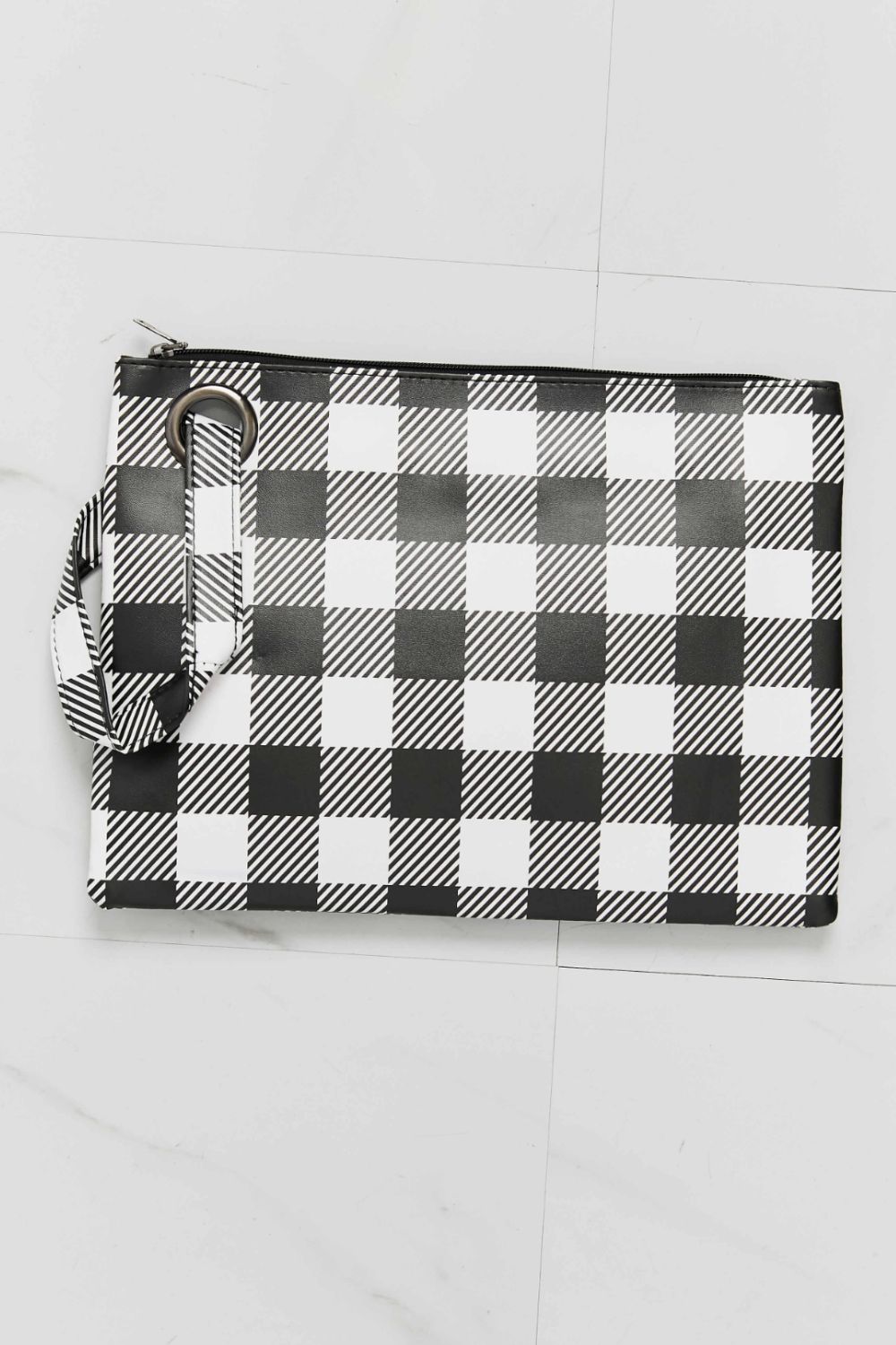 Make It Your Own Printed Wristlet Black White One Size Easy Apparels