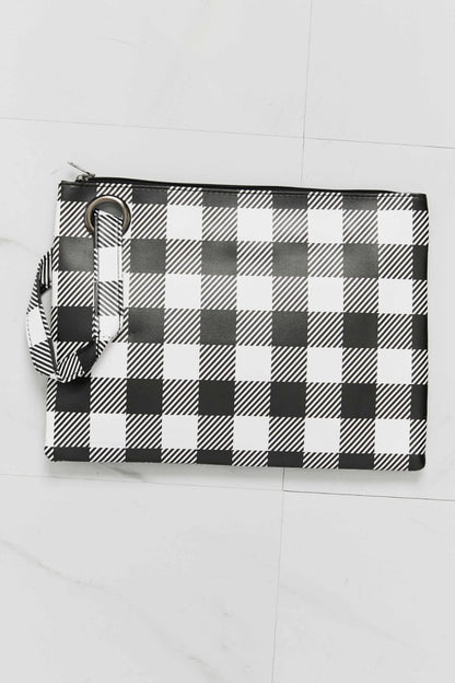 Make It Your Own Printed Wristlet Black White One Size Easy Apparels