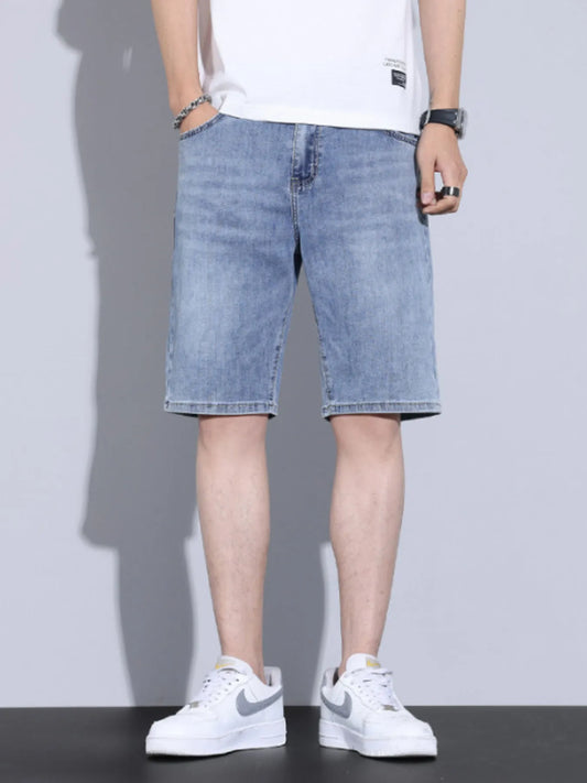 Men's Casual Pocketed Denim Shorts Light Blue Easy Apparels