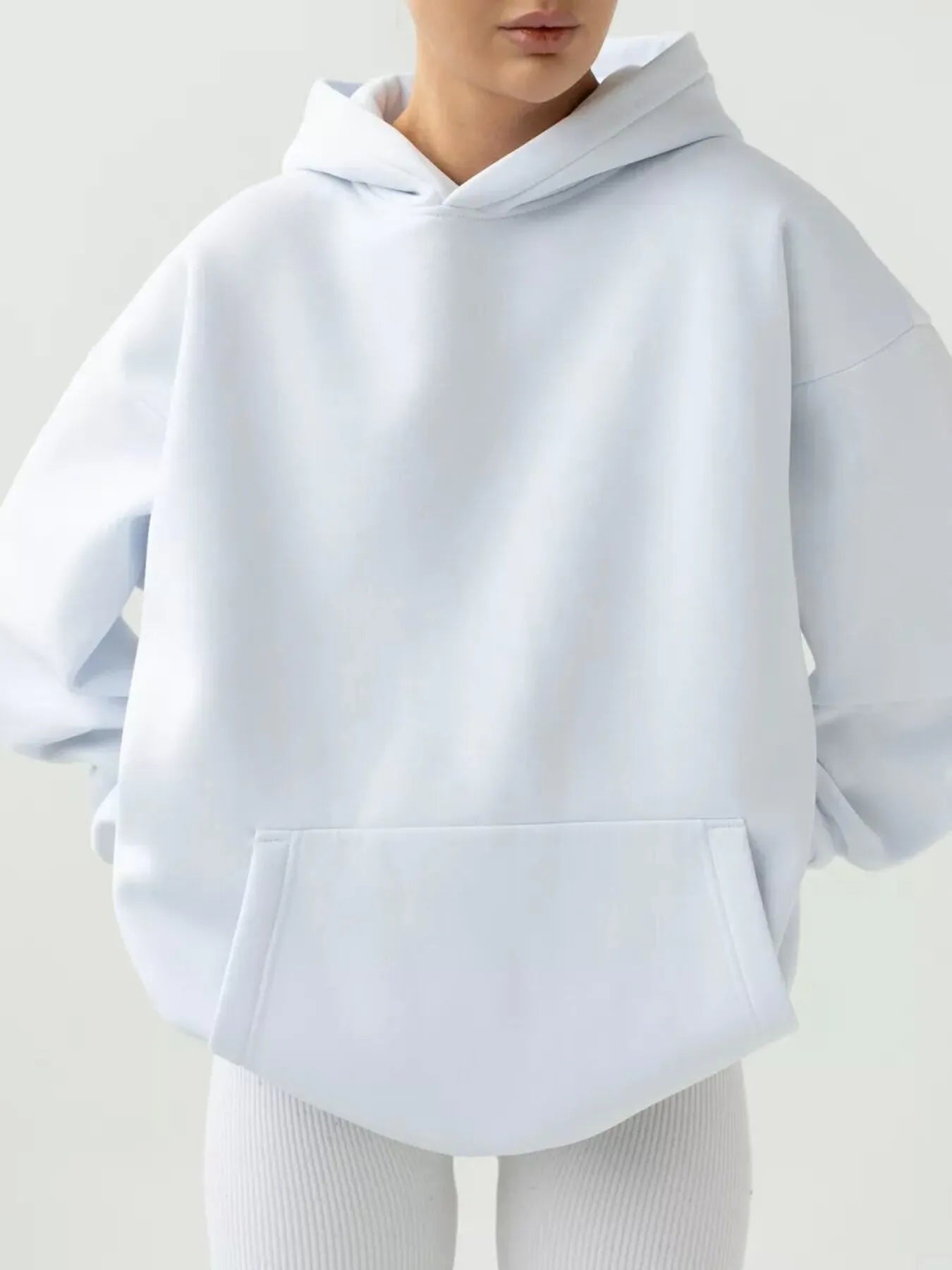 Trendsi Kangaroo Pocket Long Sleeve Hoodie