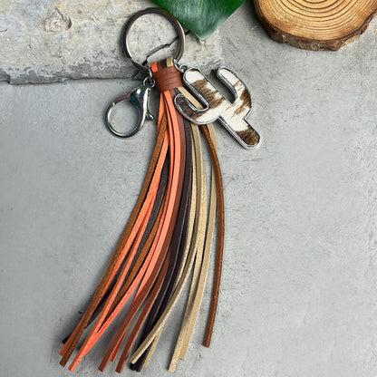 Cactus Keychain with Tassel Style B One Size Easy Apparels