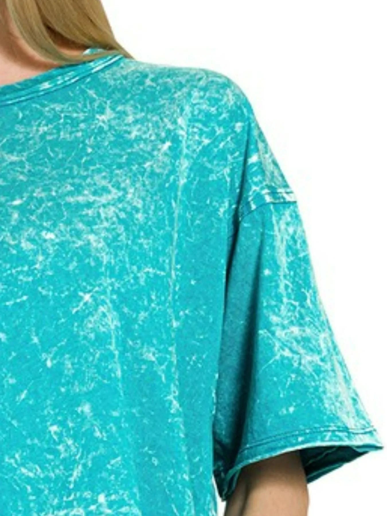 Trendsi Zenana Acid Crinkle-Washed Oversized T-Shirt