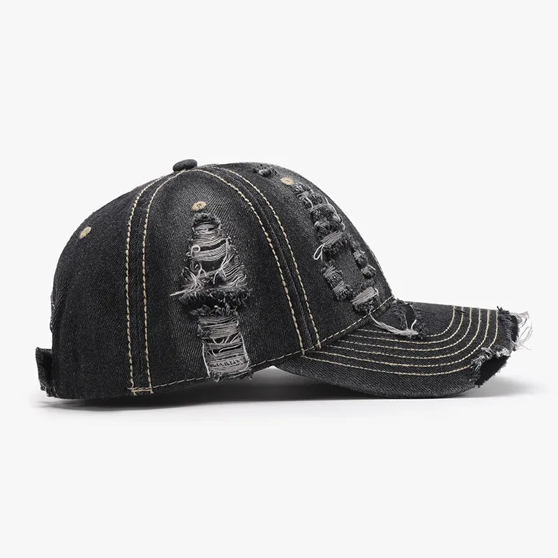 Distressed Adjustable Cotton Baseball Cap Easy Apparels