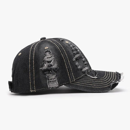 Distressed Adjustable Cotton Baseball Cap Easy Apparels