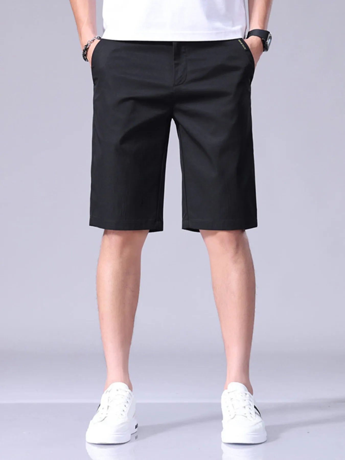 Men's Casual Shorts with Pockets Black Easy Apparels