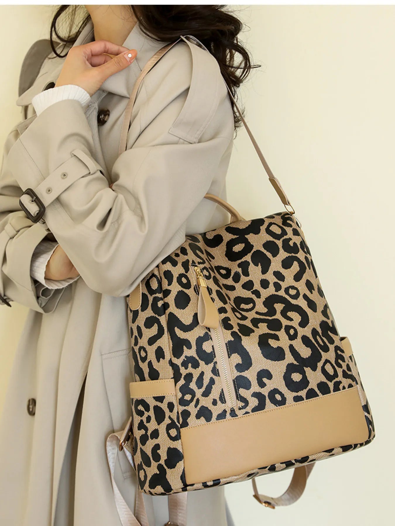 Leopard Print Backpack Bag Easy Apparels