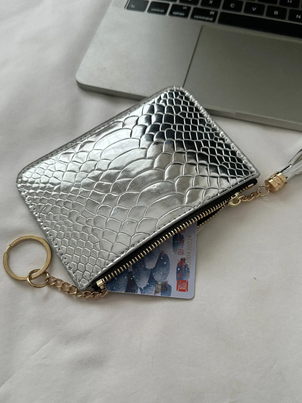PU Leather Tassel Trim Card Case Easy Apparels