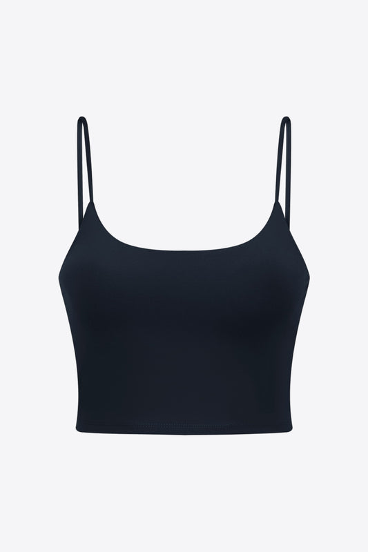 Millennia Feel Like Skin Scoop Neck Sports Cami Black Easy Apparels