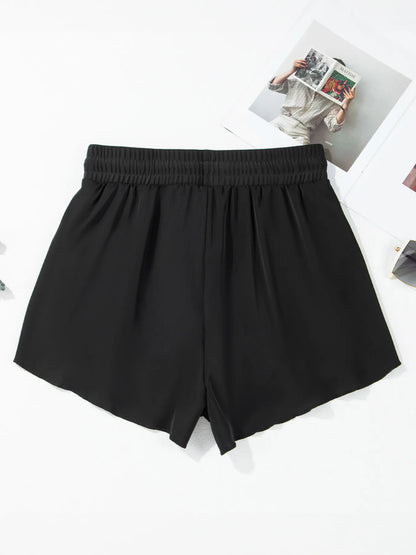 High Waisted Drawstring Swim Shorts Easy Apparels