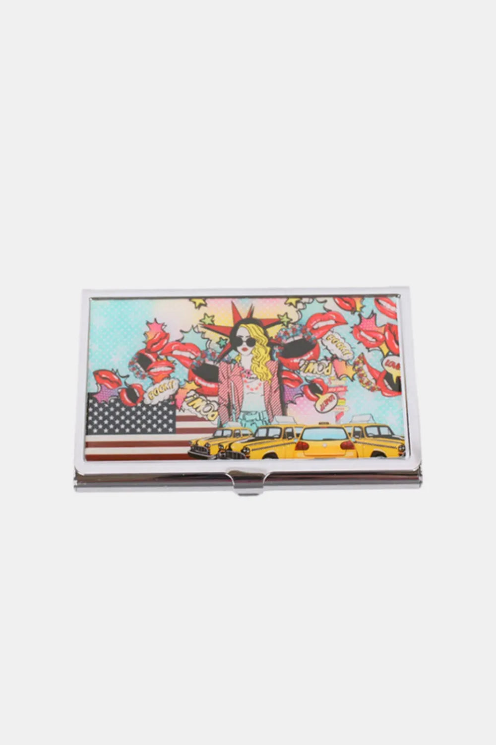 Nicole Lee USA Printed Business Card Case Pop Girl One Size Easy Apparels