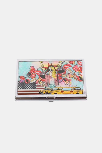 Nicole Lee USA Printed Business Card Case Pop Girl One Size Easy Apparels