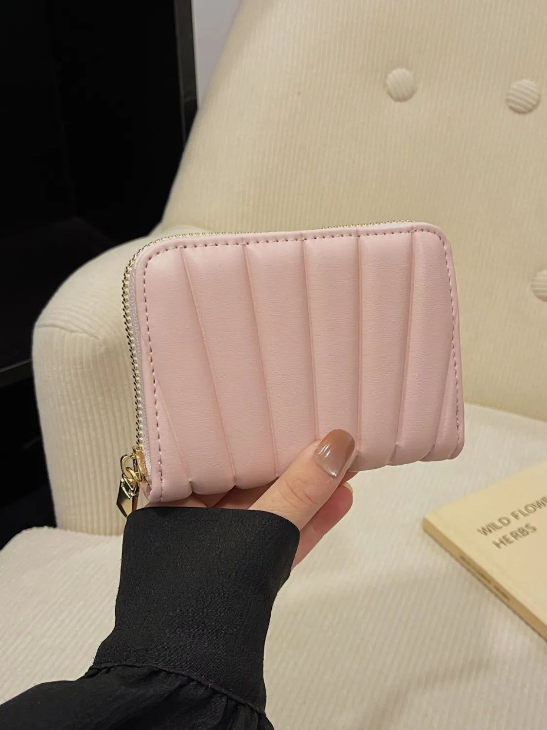 Solid PU Leather Mini Wallet Easy Apparels