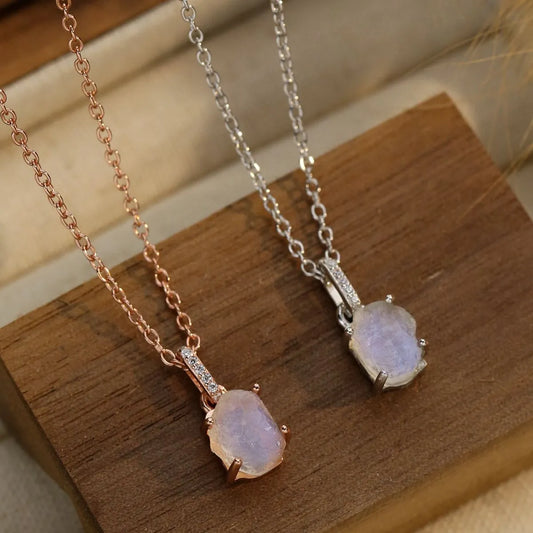 Moonstone 925 Sterling Silver Necklace Silver One Size Easy Apparels