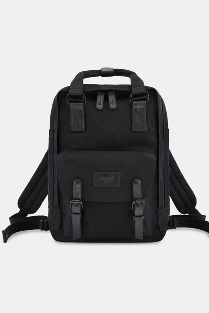 Himawari Contrast Waterproof Nylon Backpack Bag Black One Size Easy Apparels