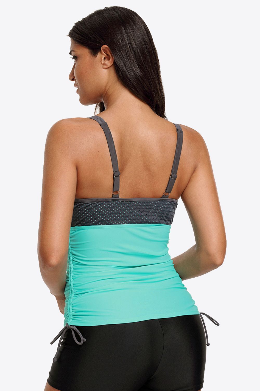 Contrast Sweetheart Neck Swim Cami Easy Apparels
