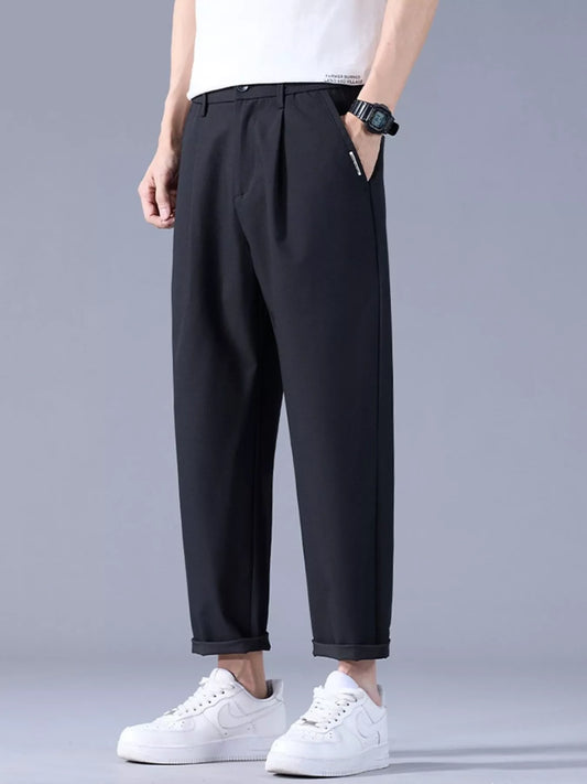 Men's Relaxed Fit Pants Black Easy Apparels