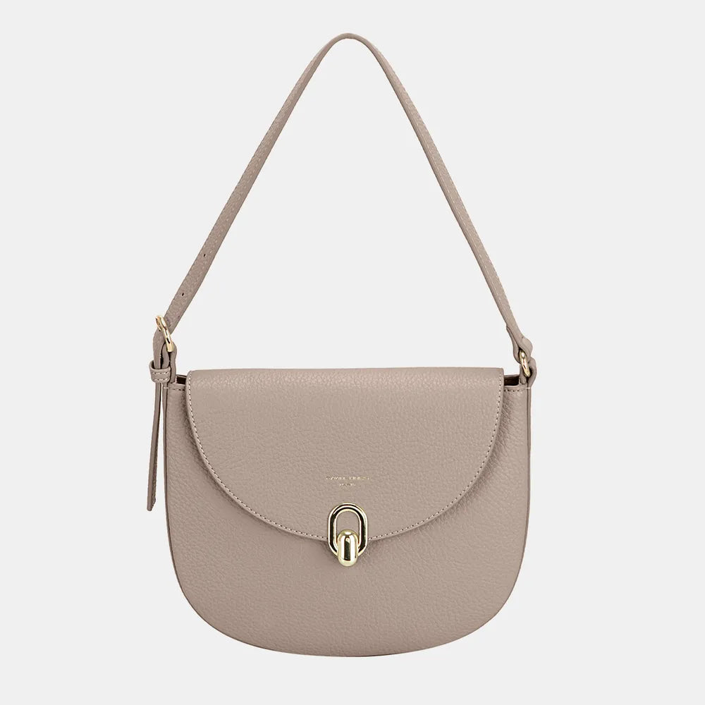 David Jones Metal Buckle Shoulder Bag Gravel One Size Easy Apparels