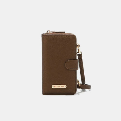 Nicole Lee USA 2 Piece Phone Case Crossbody Wallet Bronze One Size Easy Apparels