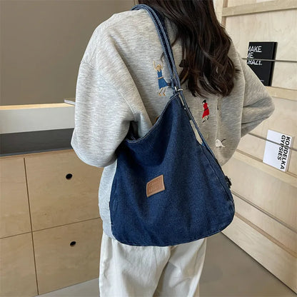 Adjustable Strap Denim Shoulder Bag Easy Apparels
