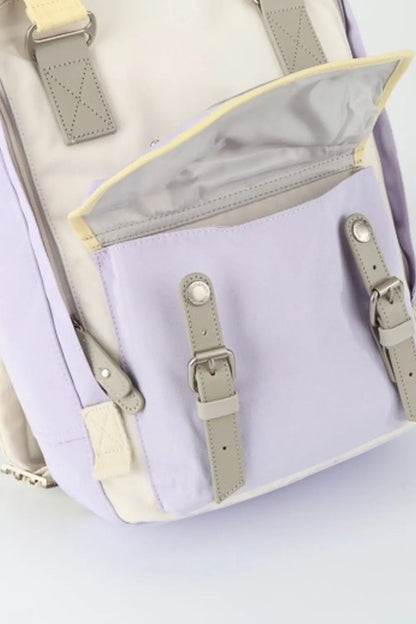 Himawari Contrast Water and Scratch-Resistant Nylon Backpack Bag Easy Apparels
