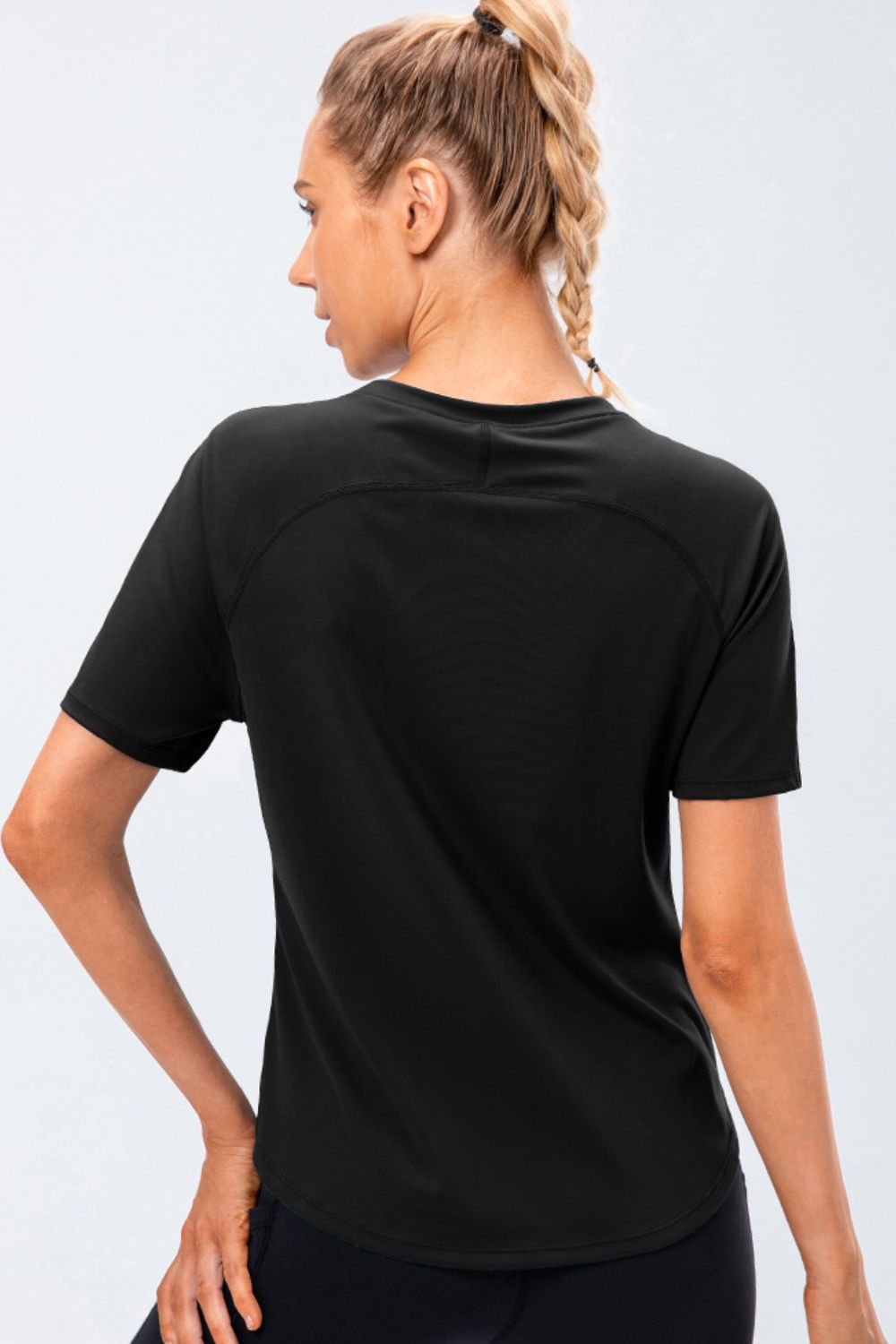 Round Neck Raglan Sleeve Active Tee Easy Apparels